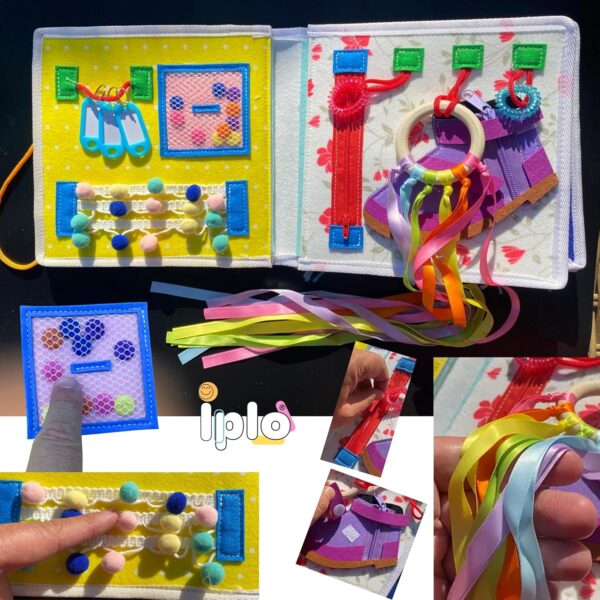 IPLO® Busy Book Montessori | Quiet Book | Libro Terapéutico para mayores, Alzheimer, Demencia, Autismo – Estimulación Cognitiva | Juegos de Memoria | Zona de Fotos para no olvidar | Terapia Funcional - Image 6