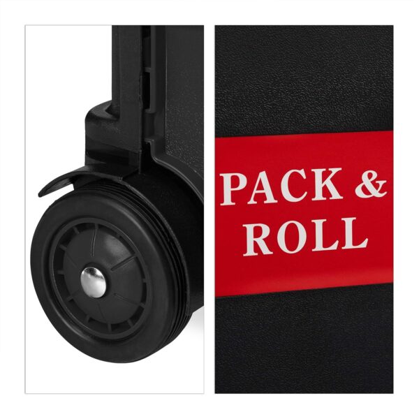 Relaxdays Carro de la Compra Plegable, Carrito de Transporte con Asa Telescópica y Tapa, hasta 35 kg, 99x45x38 cm, Negro - Image 9