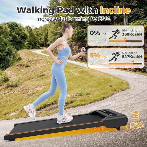 JFUTD Compacto y portátil Debajo del Escritorio/Uso doméstico Control Remoto y Pantalla LED Almohadilla for Caminar de 300 Libras de Capacidad Cinta de Correr 2 en 1 - Image 2