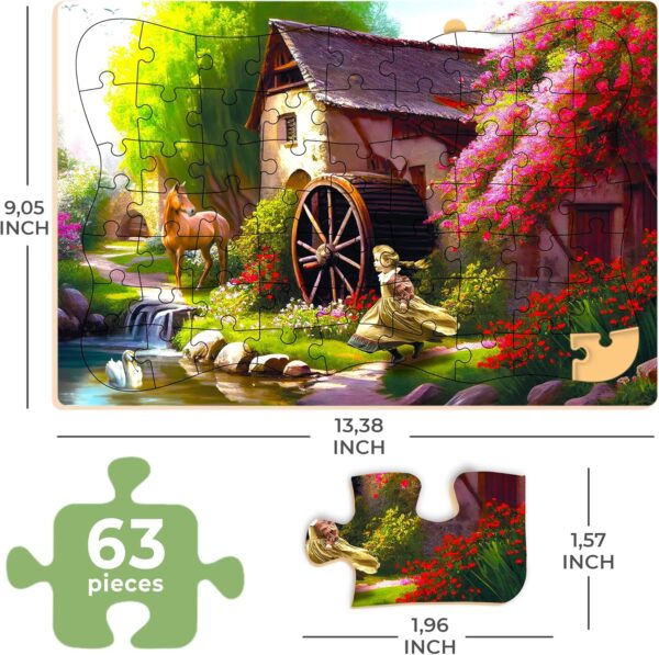 QUOKKA - Rompecabezas de Demencia de 63 Piezas para Ancianos – Productos de Actividades de Piezas Grandes para Personas Mayores – 3 Juegos de Rompecabezas de Alzheimers para Adultos Junto al río, - Image 2