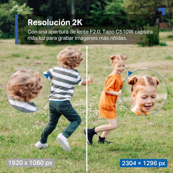 tapo C510W - Cámara de vigilancia Wi-FI para Exteriores de 360º, visión Nocturna a Todo Color de 2k (3MP), detección de Personas con IA, Seguimiento de Movimiento Inteligente, IP65 - Image 3