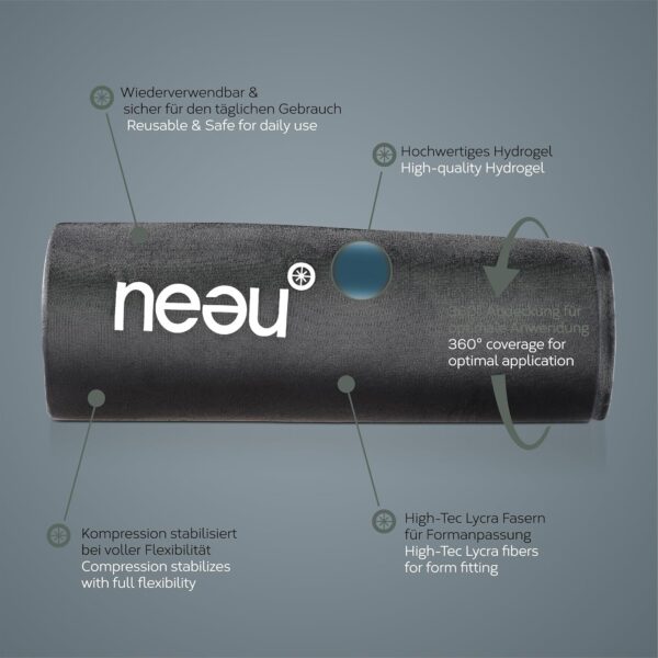 neeu® almohadillas de refrigeración de gel para rodillas, codos y articulaciones, terapia de calor y frío para el tratamiento del dolor para la regeneración (media) - Image 3