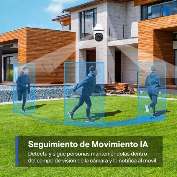 tapo C520WS - Cámara Vigilancia Wi-Fi Exterior 360°, Resolución 2K QHD, Visión Nocturna en Color Starlight, Detección IA Múltiple, Seguimiento de Movimiento, IP66 - Image 6