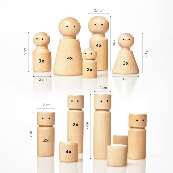 Lumaland Juego Pedagógico para el Entrenamiento y la Terapia Familiar Constelaciones Familiares y Sistémicas con 32 Figuras de Madera - Image 5