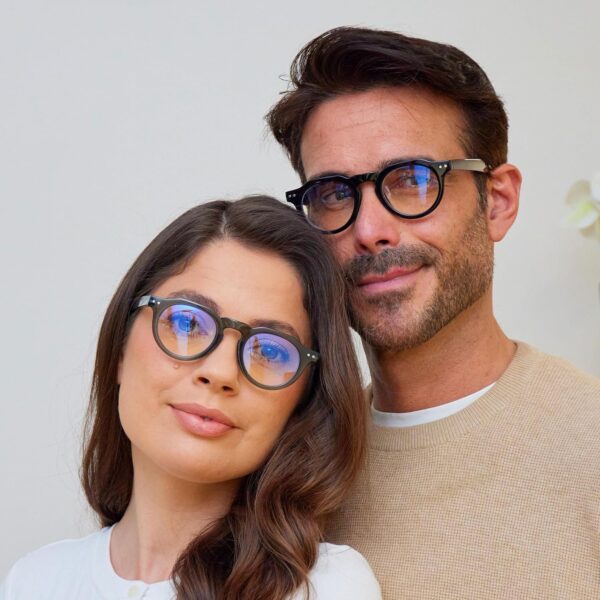 OPULIZE RIO Gafas de Lectura con Filtro de Luz Azul - Montura Parte Superior Plana - Hombres y Mujeres - Bisagras de Muelle - B53-1 - Image 3