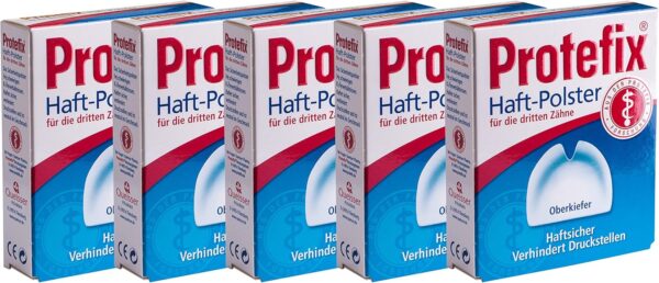 Juego de 5 almohadillas adhesivas PROTEFIX para mandíbula superior - PZN: 0841834