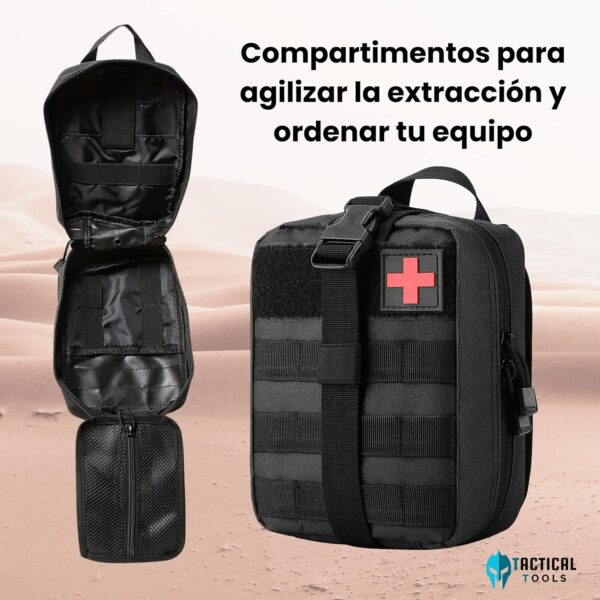 Botiquin Tactico Militar - Botiquin VACIO - Bolso Medico Ideal como Bolsa Tactica, Bolso Hombre tactico - Botiquin Coche - Bolsa botiquin para Construir tu IFAK tactico - Militar Accesorios. - Image 4
