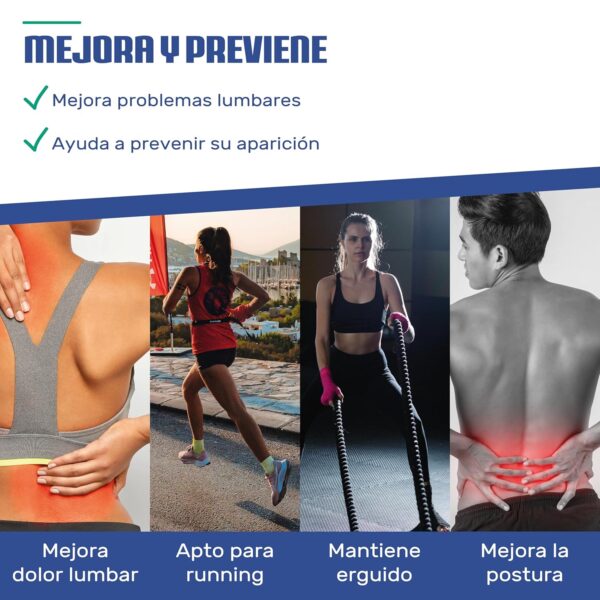 NativoDex Faja Lumbar Hombre y Mujer - Soporte Especial Lumbar y Espalda Baja - Reduce el Dolor y Recupera Lesiones en Cintura y Espalda - Cinturón Soporte Lumbar con Doble Ajuste (L) - Image 6