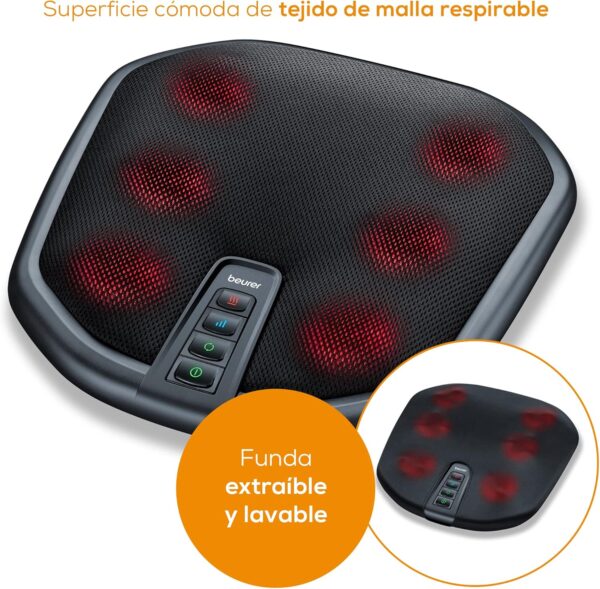 Beurer FM 70 Aparato de masaje Shiatsu para pies y espalda, masaje relajante con función de calor conmutable para aliviar la tensión, material agradable, con función de desconexión automática - Image 5