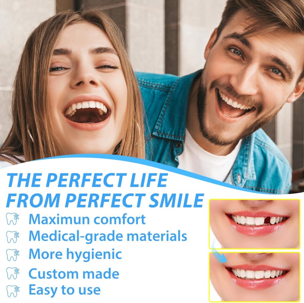 Kit de reparación temporal de dentaduras postizas, juego de 4 piezas de cuidado dental, adhesivo para rellenos de dentaduras postizas y kit de cuidado dental para reparación de dientes rotos