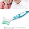 Cepillo para dentaduras postizas, limpieza eficaz cepillo de dientes postizos herramienta profesional de limpieza de dentaduras postizas para hombres y mujeres - Image 3
