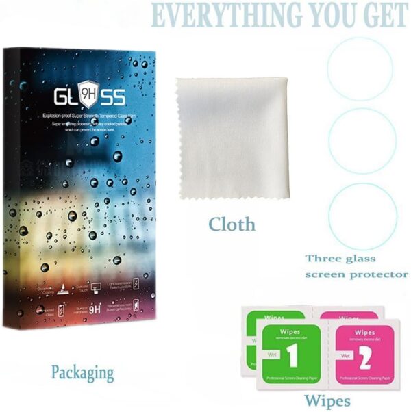 Compatible con [3 unidades protector] 9H Protector de pantalla de cristal templado compatible con BANGWEI Reloj inteligente hombre con Aod Mode 1,43 '' AMOLED (3 piezas) - Image 2