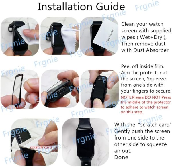 Frgnie Protector de pantalla compatible con reloj inteligente Gydom IDW13 de 1,8 pulgadas (3 unidades) 3D Curved Full Cover Protector de pantalla, compatible con Yoever/IFMDA Smartwatch - Image 7