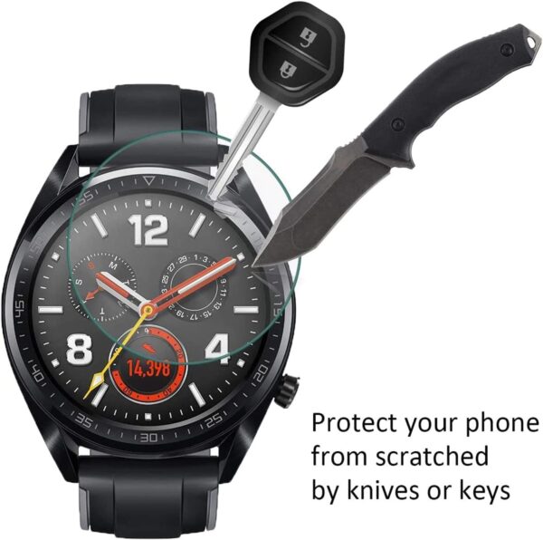 MBROS Compatible para [3 Pedazo Protector] 9H Protector De Pantalla De Cristal Templado Compatible para Smartwatch IDEALROYAL S52 Reloj Inteligente Hombre 1.39" (3 Pedazo) - Image 5