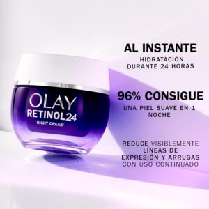 Olay Retinol24 Crema De Noche 50ML Y Olay VitaminC + AHA24 Crema De Día 50ML. Pack De 2 Cremas. Piel Más Suave, Hidratada Y Luminosa