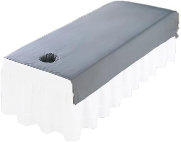 zalati Linens Funda de cama lavable reutilizable para mesas de masaje, tratamiento de masaje puro, funda de cama para salón de belleza, spa, 200 x 80 cm, color gris oscuro