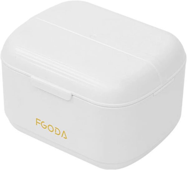 Myazs Caja de limpieza de retenedor de ortodoncia, caja de baño de dentadura con colador, caja de almacenamiento de doble capa, contenedor de remojo, solución de almacenamiento de dientes simple, - Image 4