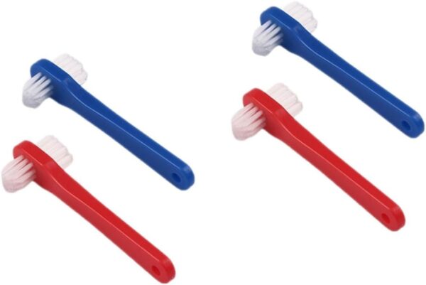 Healeved Cepillo De Frenos 4 Piezas Cepillo De Falso Limpiador De Cepillos De Prótesis Parcial Cepillos De Para Dentaduras Postizas Pasta De Duro Apéndice Cuidado Páginas Limpiador Bucal