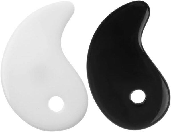 YAPKOLV Herramienta de Masaje con Mango Piedra Masaje Corporal Guasha Celulitis Masaje Drenaje Linfático Eliminación de Fatiga para Piernas, Espalda, Cara, Cuello, Músculos
