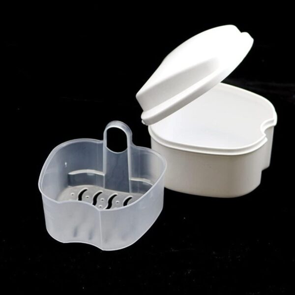 Ericetion Caja De Baño De Dentadura Postiza Caja De Retención Dental De Plástico Baño De Dientes Postizos Contenedor De Baños De Dentadura para Almacenar Dentaduras Postizas De Limpieza con Filtro - Image 7