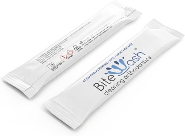 Kit de iniciación Bitewash. Desinfectante con acción desintegrante específica para mordazas, dispositivos de ortodoncia, alineadores, férulas deportivas, cepillos de dientes. - Image 5