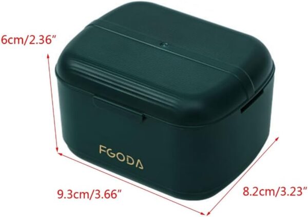Xuanxi Caja de retención de ortodoncia, contenedor de remojo, caja de almacenamiento de dentaduras postizas, caja de baño con colador para dentaduras postizas para limpieza - Image 5