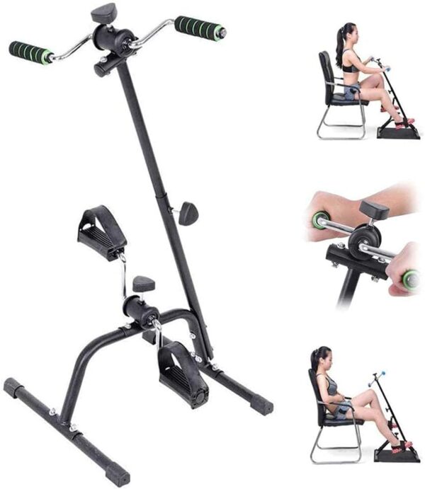 NMDCDH Mini máquina para Hacer Ejercicio de Bicicleta, Brazos y piernas, Equipo de Fitness para Personas Mayores y Ancianos, Bicicleta estática Plegable, para Ejercicios de recuperación d - Image 2