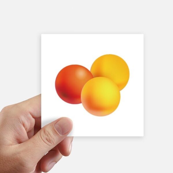 DIYthinker Píldora Naranja Productos para el Cuidado de la Salud Modelo Cuadrado de 10 cm Pegatinas Pared Maleta portátil Motobike Decal 8pcs 10cm x 10cm