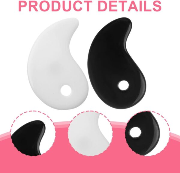 YAPKOLV Herramienta de Masaje con Mango Piedra Masaje Corporal Guasha Celulitis Masaje Drenaje Linfático Eliminación de Fatiga para Piernas, Espalda, Cara, Cuello, Músculos - Image 3