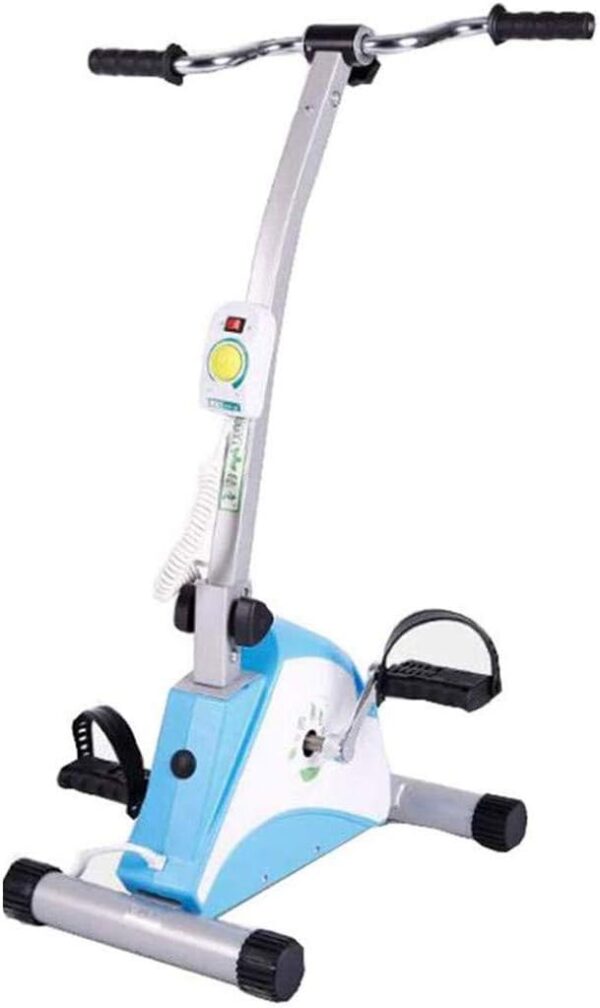 Sywlwxkq Bicicleta estática eléctrica Plegable, Bicicleta ejercitador de Pedales para Ancianos, Entrenamiento de rehabilitación de extremidades Superiores e Inferiores, Modo Dual Manual elé