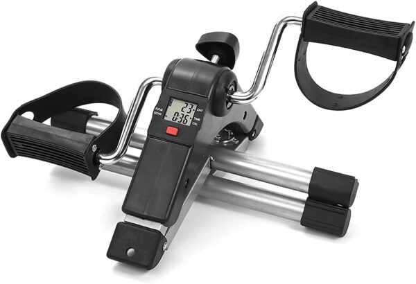 Sywlwxkq Ejercitador de Pedal Plegable Pantalla LCD Mini Bicicleta estática de Interior con Resistencia Ajustable para el hogar Rehabilitación de Ancianos Entrenador de Brazos de piernas - Image 4