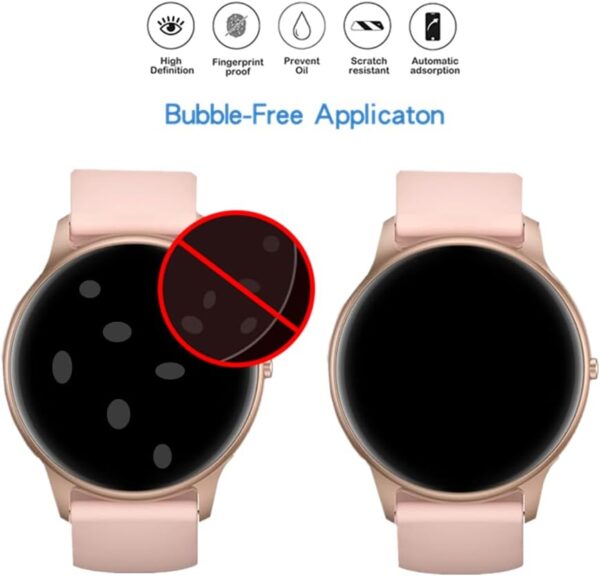 MIHENCE Protector de pantalla para reloj inteligente SR1 de 1,32 pulgadas, TPU HD, protector de pantalla compatible con Parsonver SPROD1 Smartwatch [ 6 unidades] - Image 4