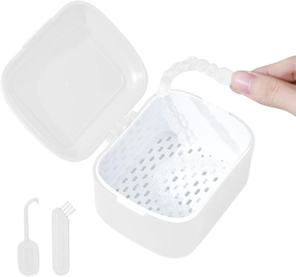 FPGEAR baño para dentaduras postizas, Limpieza del Soporte la dentadura Recipiente remojo la dentadura, protección Nocturna, diseño Desmontable protección - Image 7