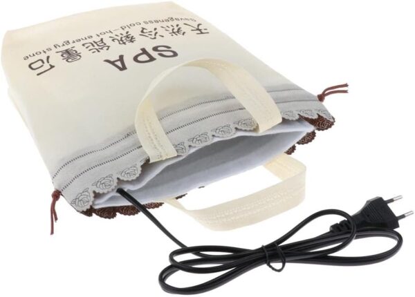 Bolsa eléctrica del calentador de piedra del masaje caliente para la relajación del SPA del cuerpo - enchufe de la UE