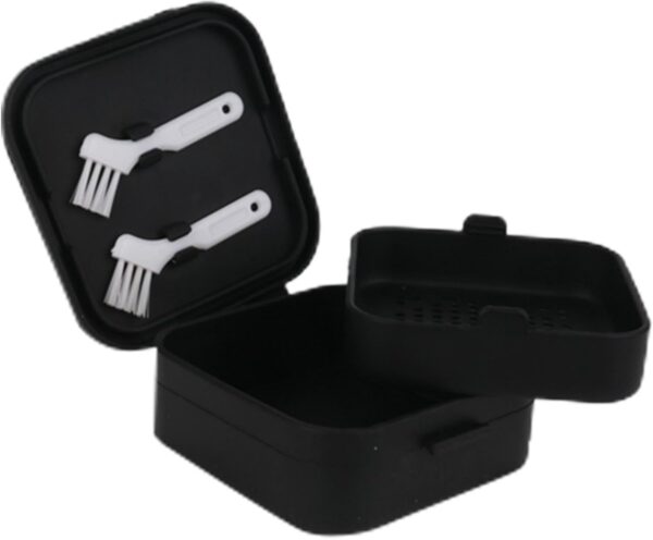 Estuche de baño de retenedor, Estuche de limpiador de retenedores | Caja de baño para contenedores de dentaduras postizas,Estuche de limpieza de silicona, estuche portátil para dentaduras postizas, es - Image 8