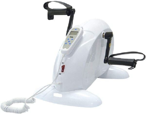 MFLASMF Mini Bicicleta estática eléctrica Pedal ejercitador Mini Bicicleta estática Fisioterapia Bicicleta de Ejercicios Ancianos Ayuda a la Movilidad Entrenamiento Fitness Ejercitador de