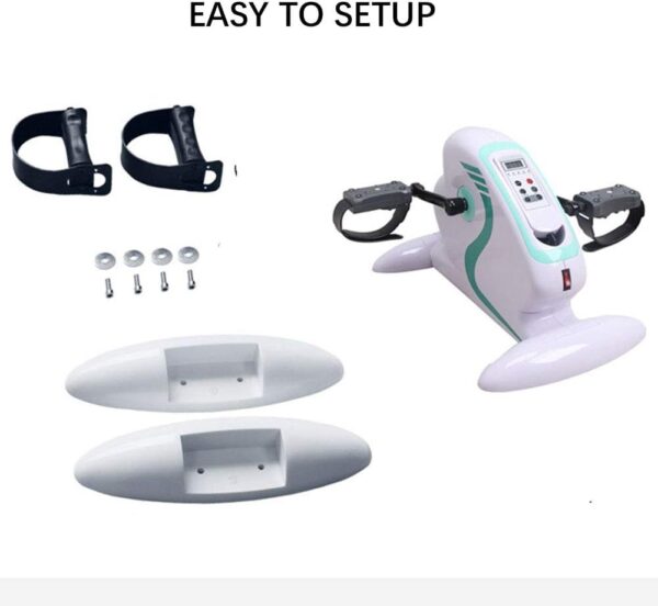 XJZHANG Ejercitador De Pedales para Debajo del Escritorio - Mini Bicicleta De Ejercicio Portátil para Entrenamiento De Piernas/Brazos, Ejercitador De Pedales para Personas Mayores con Pantalla LCD - Image 5