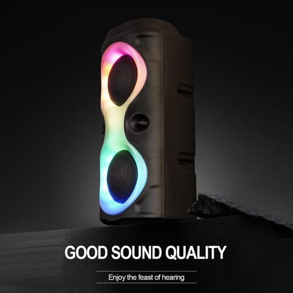 vdha Altavoz Bluetooth Inalámbrico Portátil para Exteriores, Colorido, Escritorio Doméstico, Altavoz de Graves con Subwoofer de Alto Volumen para Karaoke Familiar - Image 6