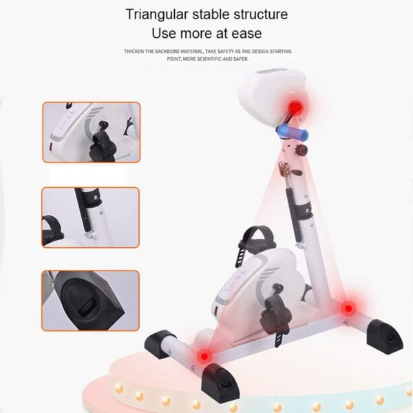 Ejercitador de pedales eléctricos Ancianos Extremidades superiores e inferiores Entrenador de pedales Bicicleta de ejercicio Carrera Hemipléjica Brazo y rodilla Ciclo de pierna Bicicleta Rehabilitac - Image 3