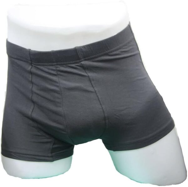 Paquete de 3 ropa interior de algodón para incontinencia para hombre, absorción regular, reutilizable, lavable, para incontinencia urinaria para cirugía de próstata (Negro, XXL) - Image 6