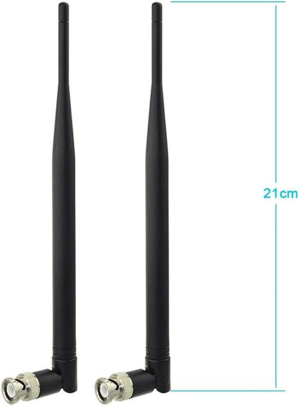 Bingfu Antena de Receptor Micrófono Inalámbrico UHF 470MHz-960MHz Macho BNC (2-Paquete) para Receptor Sistema de Micrófono Inalámbrico Audio Digital Remoto Dispositivo Amplificador Sintonizador - Image 7