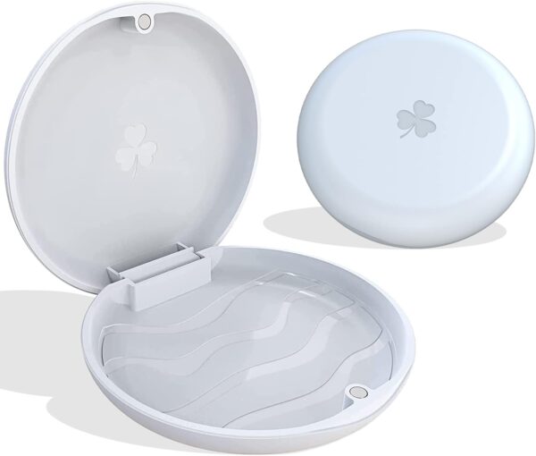Caja de 2 soportes para aparatos de ortodoncia, caja de Dento Box (también para carril de mordedura), color blanco