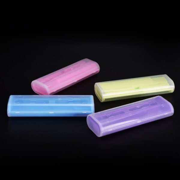 Limpiador Eléctrico Estuche De Limpieza De Retenedores Porta Cepillos De Para Viaje Cepillo De Titular De Protector Bucal Dentadura Césped Viajar Púrpura - Image 5