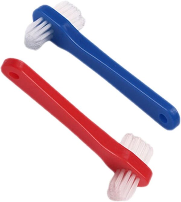 Healeved Cepillo De Frenos 4 Piezas Cepillo De Falso Limpiador De Cepillos De Prótesis Parcial Cepillos De Para Dentaduras Postizas Pasta De Duro Apéndice Cuidado Páginas Limpiador Bucal - Image 7