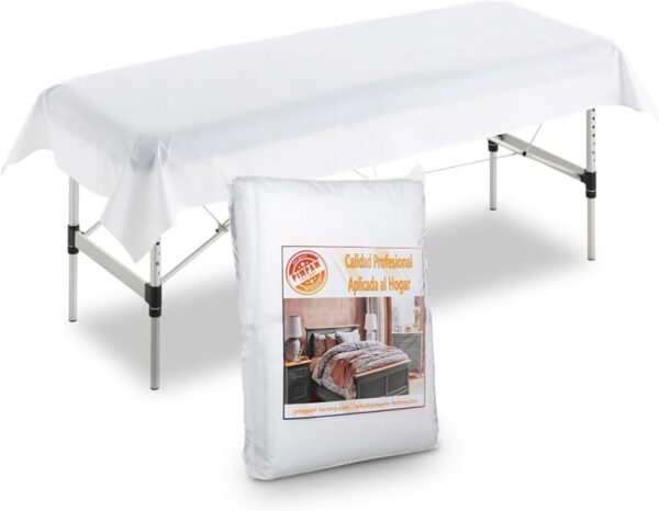 PimPam Factory - Pack 200 Sábanas de TNT Desechables 14gr - 80x200cm - Hipoalergénico - Repele Líquidos - No Ajustable - Ideal para Camas y Camillas de Masaje - 100% Reciclables - Image 8