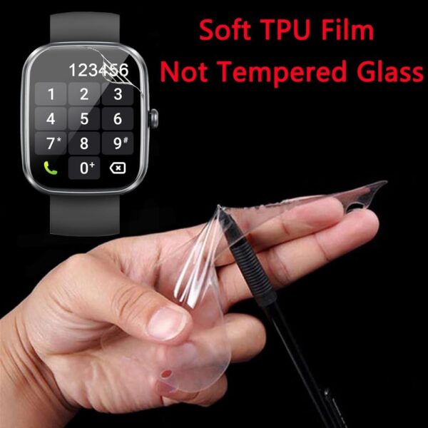 Yoomigle Paquete de 6 protectores de pantalla compatibles con Uaue T60 de 1.91 pulgadas para reloj inteligente CASCHO T60 de 1.91 pulgadas, protectores de pantalla transparentes HD antiarañazos - Image 5