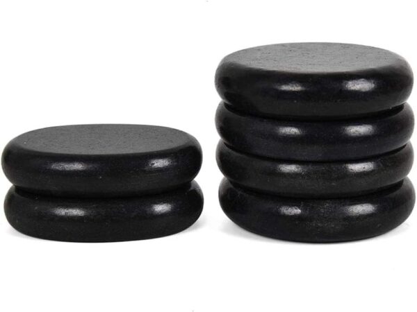 ANCLLO - Juego de 6 Piedras Calientes para masajes Esenciales Grandes para SPA Profesional o casero, Relajante, curativo, para aliviar el Dolor