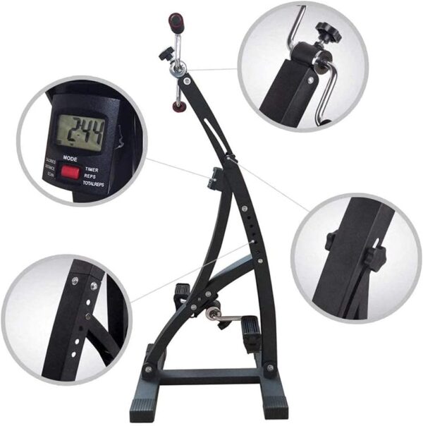 NMDCDH Pedal Bicicleta estática Brazo Pierna Ciclismo Bicicleta de Doble Ciclo Gimnasia Ejercicio pasivo Fitness Ejercitador de rehabilitación Bicicleta de Entrenamiento Bicicleta, Altura - Image 4