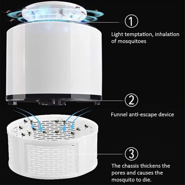 Lámpara eléctrica para Matar Mosquitos, electrónica USB, Trampa antimosquitos, lámpara de luz Nocturna LED, Luces para Matar Insectos, Repelente de plagas para Dormitorio, Cocina, Oficina (b - Image 4