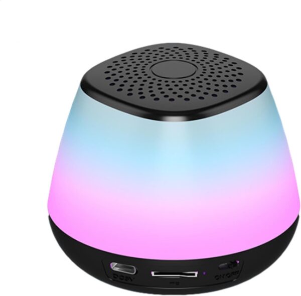 Altavoz inalámbrico pequeño | Altavoz de luz nocturna colorida, pequeño altavoz portátil - Altavoz inalámbrico, altavoz inalámbrico inteligente subwoofer para camping, exteriores